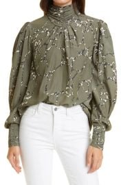 ba sh Mocean Blouse in Noir Size Medium at Nordstrom
